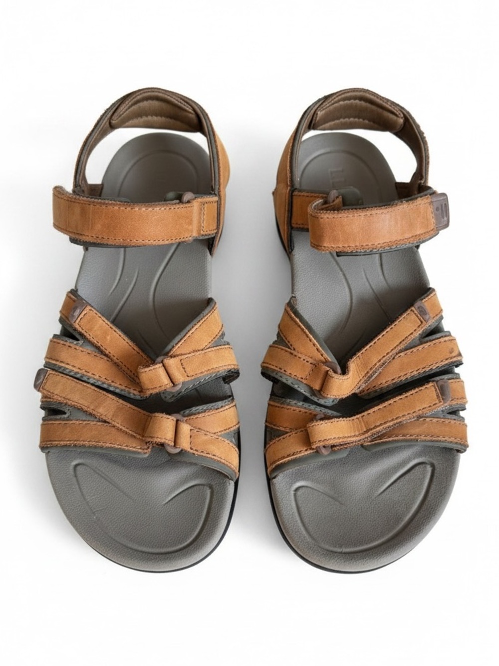 L.L. Bean Leather Outdoor Sport Sandals Brown Adjustable Comfort Women’s 8